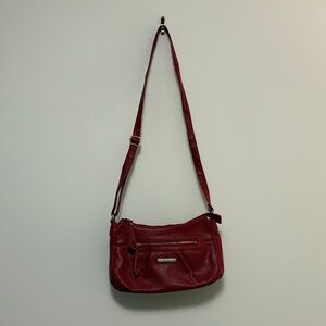 Nine West Red Leather Crossbody Bag